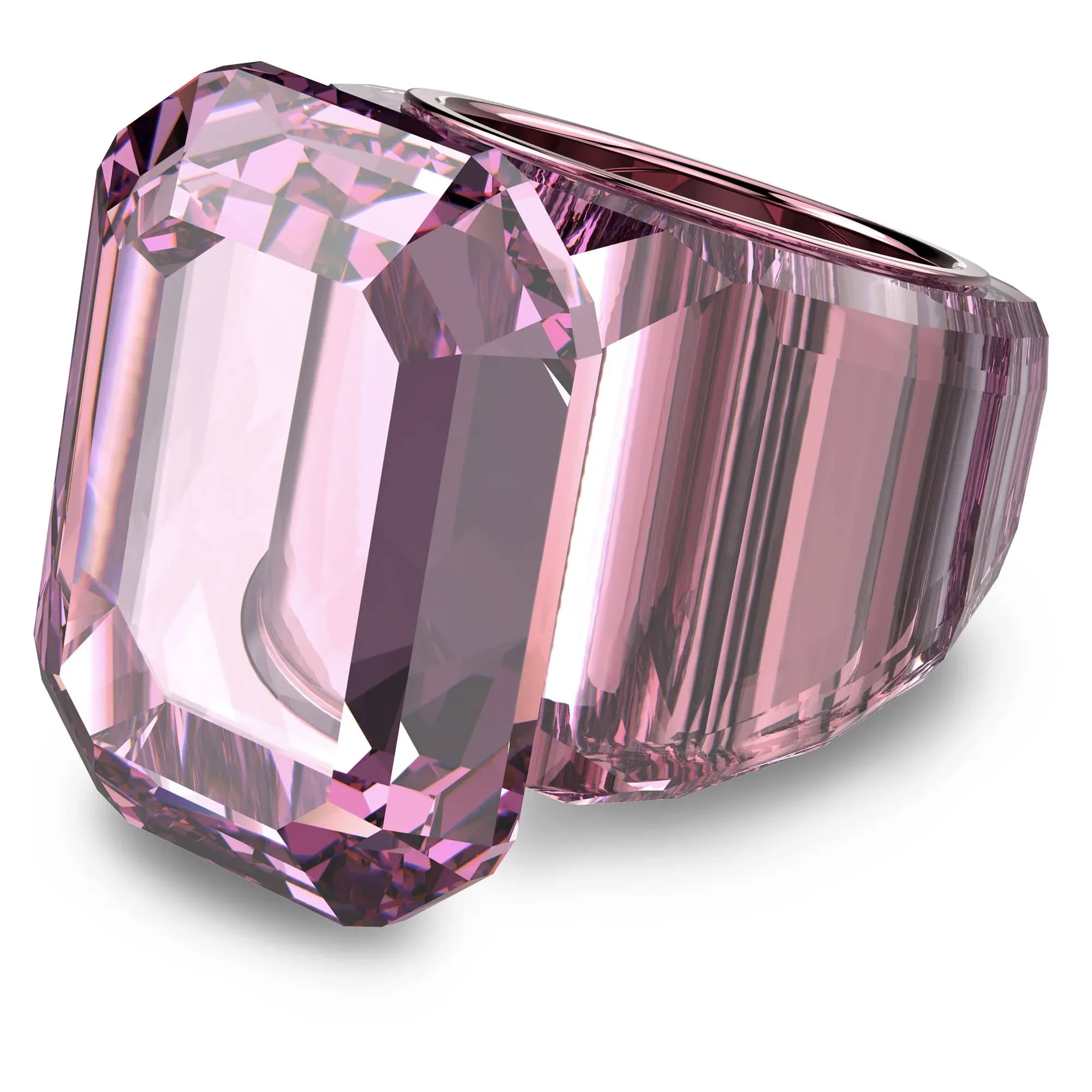 Swarovski Lucent cocktail ring, Octagon cut, Pink