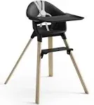 Stokke Clikk High Chair (Cloud Grey) + Travel Bag (Grey) - All-in-One High Chair with Tray & Harness - Light, Durable & Travel Friendly - Best for 6-36 Months or Up to 33 lbs