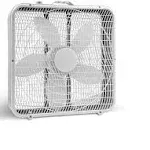 Comfort Zone Box Fan, White, 20 Inch