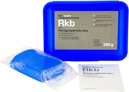 Koch-Chemie - Mild Clay Bar - Reinigungsknete Blau, Safe for Paintwork and Glass, Removes Stubborn Deposits (200 Grams)