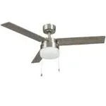 Hampton Bay Montgomery II 44 in. Indoor Brushed Nickel Ceiling Fan wit