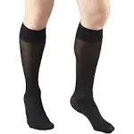 Truform Women's Stockings, Knee high, Sheer: 8-15 mmHg, Black, X-Large