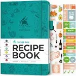 Clever Fox Recipe Book - Make Your Own Family Cookbook & Blank Recipe Notebook Organizer, Empty Cooking Journal to Write in Recipes, A5, Stores 60