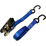 HUSKY RATCHET TIE-DOWN STRAPS 4-PACK 1 in. x 12 ft. Quick Release Hook 500 lbs.