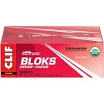 Clif Bloks Energy Chews, Strawberry, During - 18 pack, 2.12 oz packets