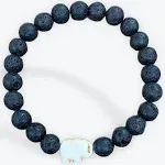 Fahlo Elephant Expedition Bracelet, Lava Stone