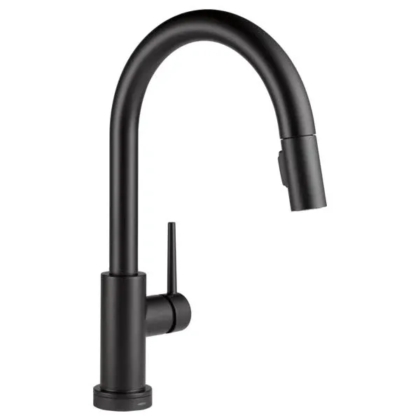 Delta Trinsic Single Handle Pull-Down Kitchen Faucet with Touch2O Matte Black