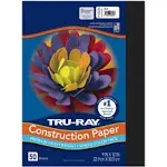 Tru-Ray Construction Paper - 12 x 9 - 50 / Pack - Black -