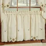 Sweet Home Collection Kitchen Window Tier, Swag, or Valance Curtain Treatment in Stylish and Unique Patterns and Designs for All Home Décor, 24", Sunflower