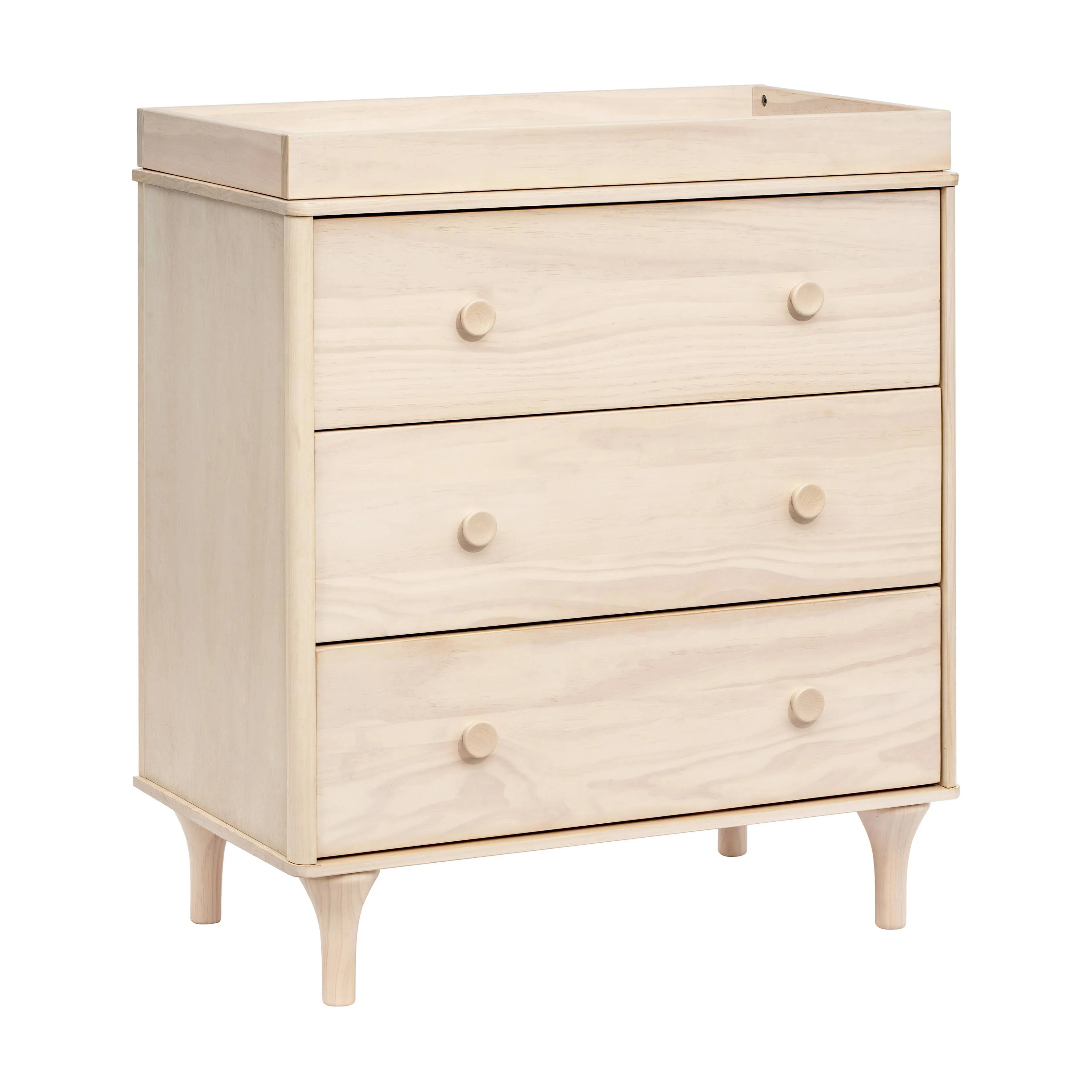 Babyletto - Lolly 3-Drawer Changer Dresser with Removable Changing Tray White / Natural