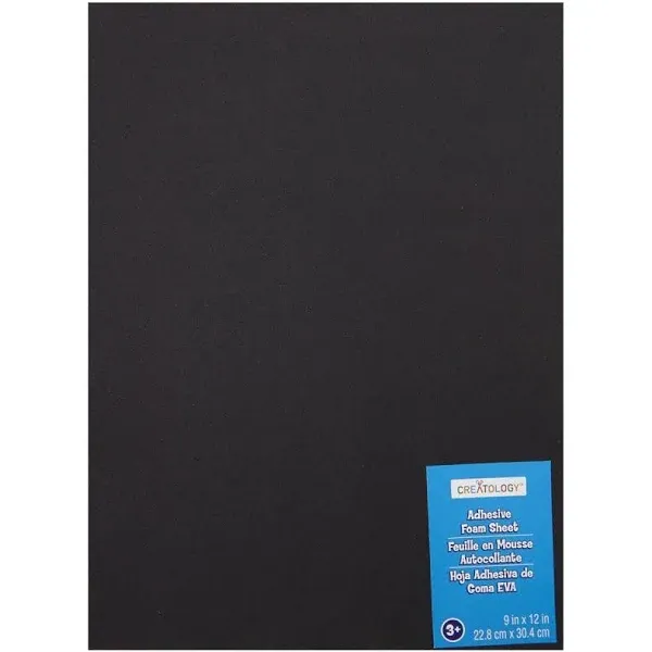 24 Pack: Black Adhesive Foam Sheet by Creatology, 9 inch x 12 inch, Size: 9” x 12”