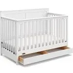 Graco Hadley 4-in-1 Convertible Crib with Drawer - White