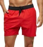 Tyhengta Men's Swim Trunks Quick Dry Beach Shorts with Zipper Pockets and Mesh Lining