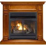 Duluth Forge Dual Fuel Ventless Gas Fireplace - 32,000 BTU, Remote Control, Apple Spice Finish