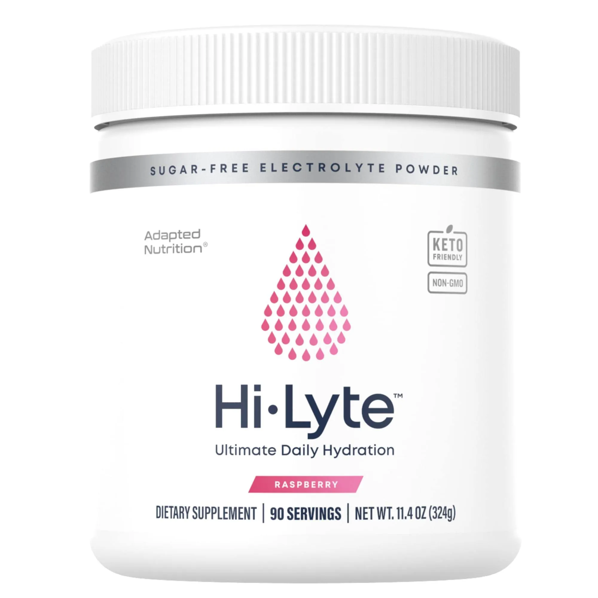 adapted Nutrition | Hi-Lyte Electrolyte Powder Raspberry Drink Mix | 90 Servings, Size: 10.5oz (299g)