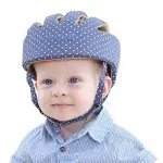 ESUPPORT Baby Adjustable Helmet, Kid Soft Cushion Harnesses Cap, Toddler Infant Hat When Learning to Crawl Walk Play (DOT Blue)