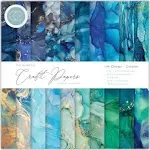 Craft Consortium Double-Sided Paper Pad 6"X6" 40/Pkg-Ink Drops - Ocean, 20 Designs