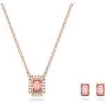 SWAROVSKI Millenia Crystal Jewelry Set Collection, Pink and Rose-Gold Crystals