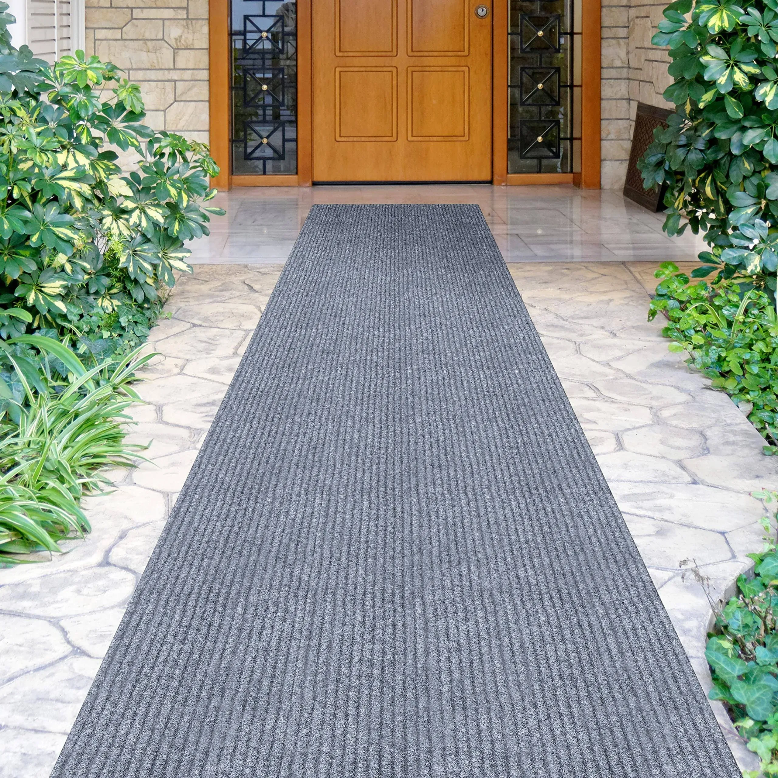 Ottomanson Extra Long Hallway Runner Waterproof Non-Slip 3x26 Indoor/Outdoor ...