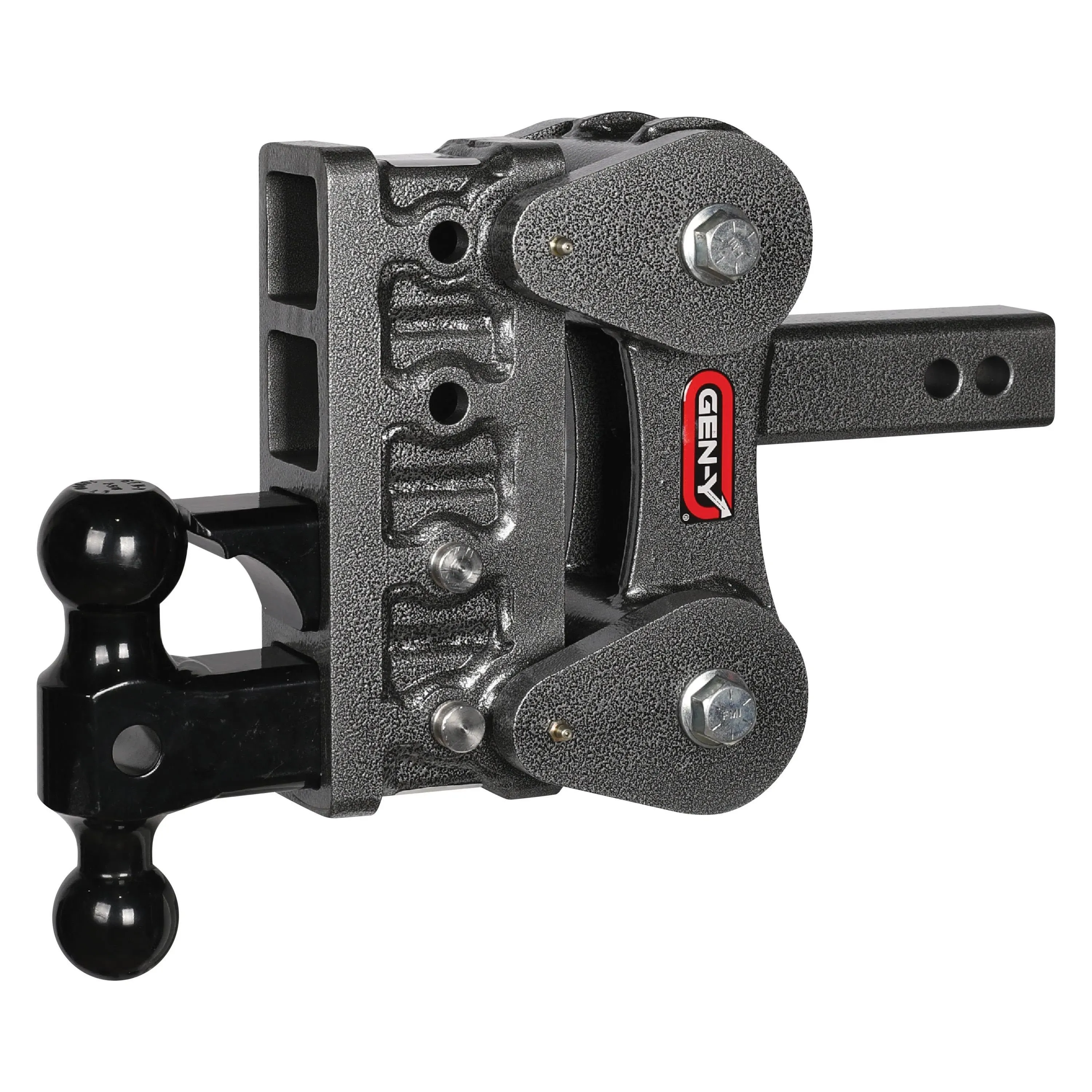 Gen-Y The Boss Torsion-Flex 2in Shank 5in Drop 10K Hitch w/GH-031 Dual-Ball/GH-032 Pintle Lock