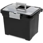 Sterilite Plastic Portable File Box - Black