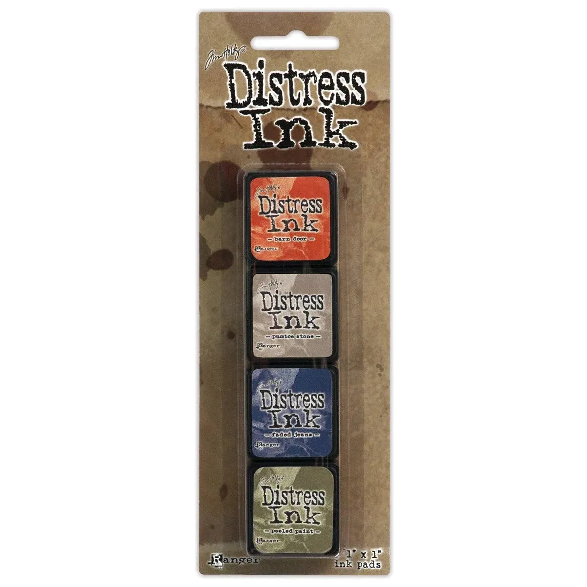 Ranger Industries Tim Holtz Distress Mini Ink Pads Kit 5 - Sold in one strip of 4 pads