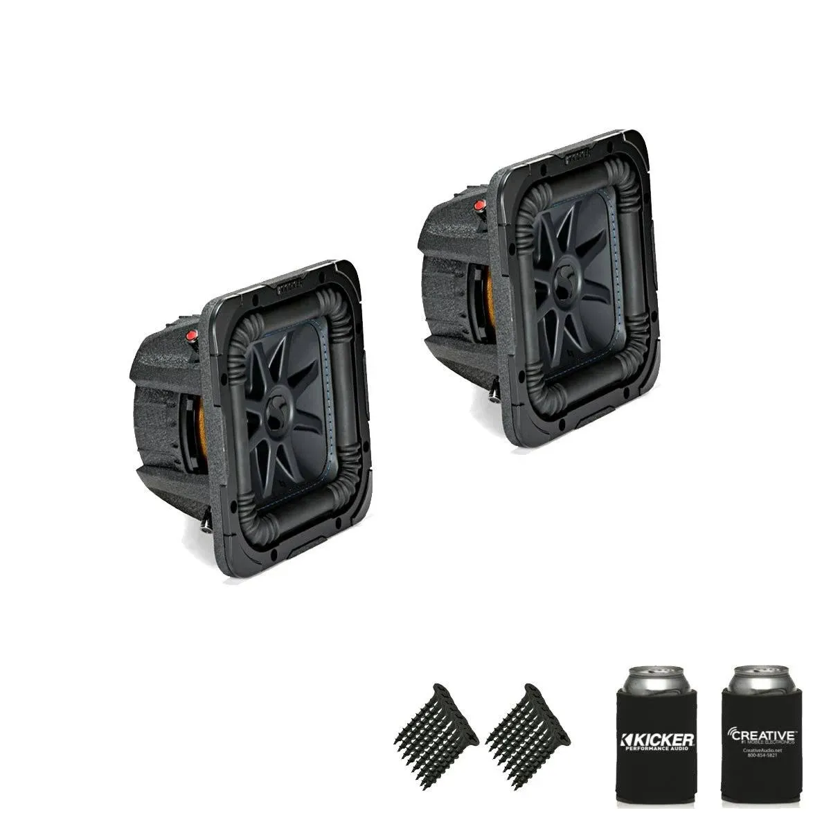 Kicker 44L7S84 Solobaric L7 8" Subwoofers Bundle - Dual 4-Ohm Voice Coils for ...