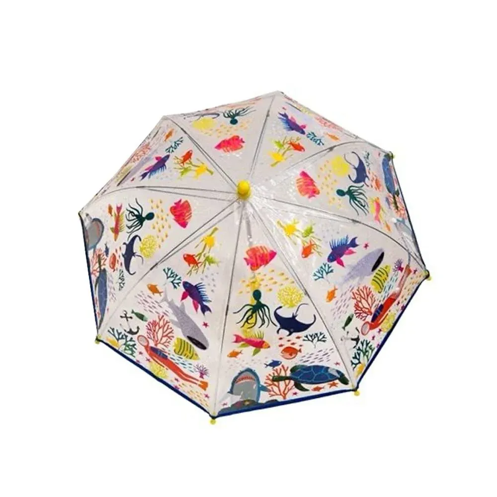 Floss & Rock Color Changing Umbrella - Deep Sea Transparent