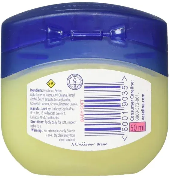 Set of Six Vaseline Baby Gentle Protective Petroleum Jelly-1.7 oz