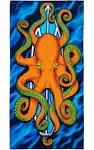 Dawhud Direct Surfboard Octopus Beach Towel for Boys Octopus Bath Towel Print 30" x 60" Pool Towel Super Soft Plush Cotton Octopus Towel for Beach Lovers