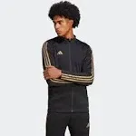 Adidas Tiro 21 Men’s Full Zip Track Jacket Black reflective Gold Large Tall NWT