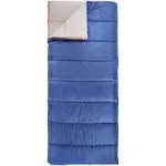 Amazon Basics Twin Size Cold Weather Warm Lightweight Sleeping Bag for Adults, 3-Season 30 Degree F Outdoor Backpacking Hiking Camping, Rectangular Blue