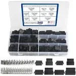 XINGYHENG 560Pcs 2.5mm Pitch 6/7/ 8/9 Pin Male/Female Plug Housing and Male/Female Pin Header Crimp Terminal Connector Assortment Kit (4 Size, 80 Set, Each 20 Set) Compatible with JST SM