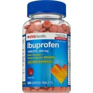 CVS Health Ibuprofen Pain Reliever & Fever Reducer (nsaid) 200 mg Coated Tablets | Pain Relievers - 500 ct | CVS