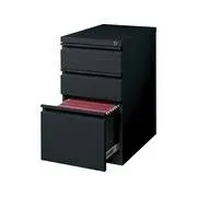 Staples 3-Drawer Mobile Pedestal File Cabinet, Black