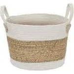 Household Essentials Corn Husk and Hyacinth Wicker Basket