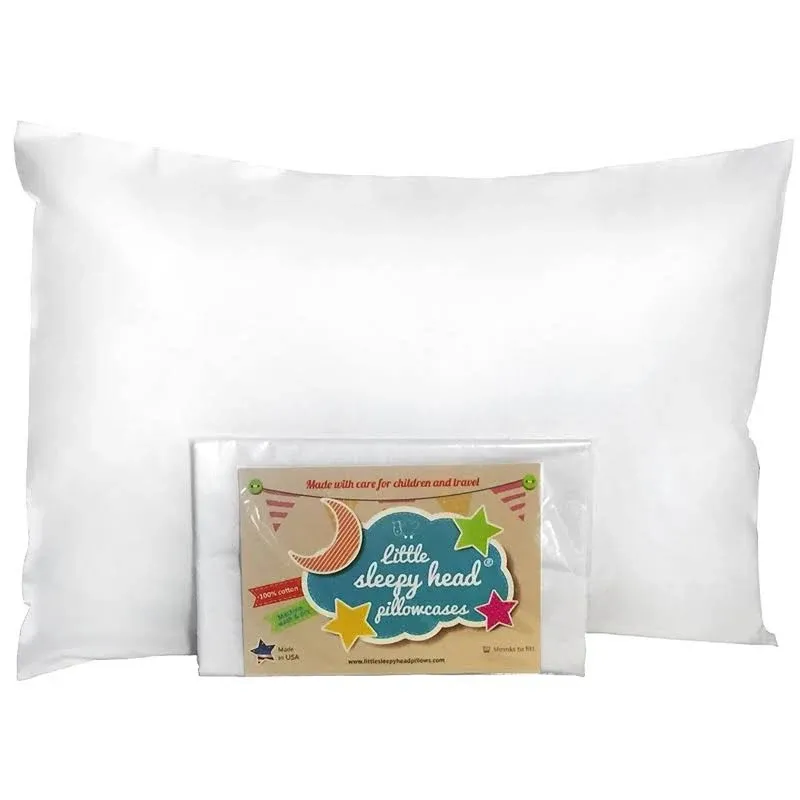 Little Sleepy Head Toddler Pillowcase - White Envelope, 13 x 18