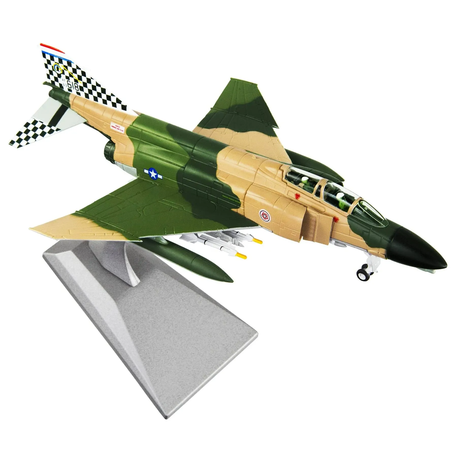 Fighter Jet Model 1:100 F-4C Phantom Attack Fighter Plane Model Diecast Milit...