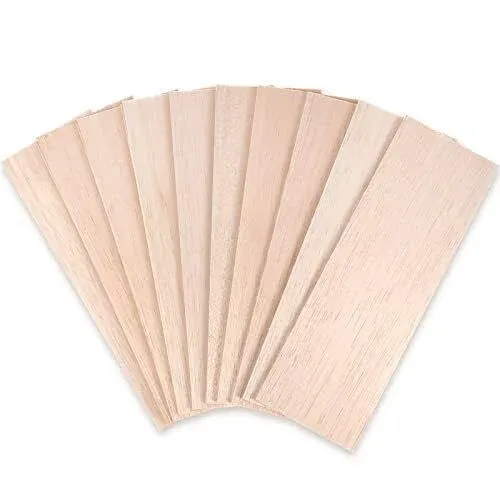 Namalu 10 Pack Balsa Wood Sheets 12 x 4 Inches Unfinished Wooden Board Wood Sheets for Crafts House Aircraft Ship Boat Arts Projects DIY Wooden Model Making(0.12 Inches Thick)