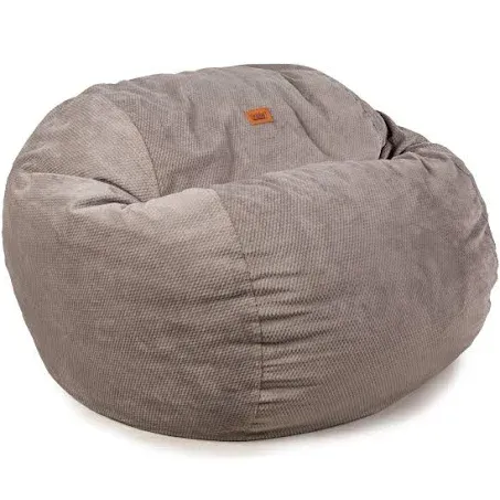 CordaRoy's Chenille Bean Bag - Convertible Bean Bag Chair & Bed - Machine-Washable Chenille Fabric Cover - for Basement, Living Room, Game Room, Dorm & More - King Size - Charcoal