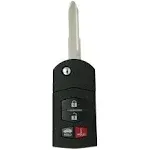 Keyless2Go Replacement for New Keyless Entry Remote Flip Key Fob Mazda 6... 