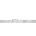 TravisMathew Staggerwing Woven Belt Micro Chip/ White