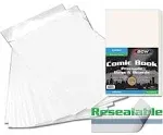 BCW Current Premade Resealable Comic Bags and Boards | Comic Book Sleeves and Backer Boards for Current/Modern Comic Books| Boards Come Pre-Loaded in Comic Bags for Protection (50, Resealable)