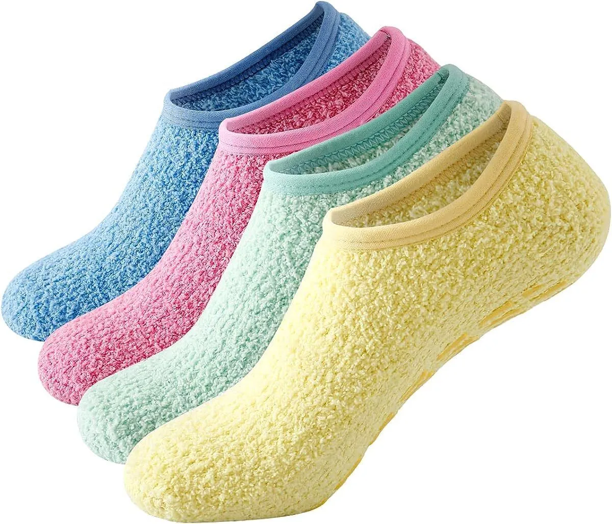 SKOLA Women's Cozy Fuzzy Winter Socks (4 Pairs)