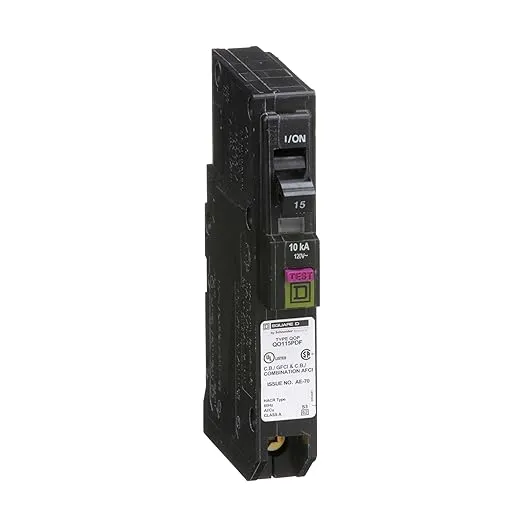 Square-D QO115PDFC Single Pole Circuit Breaker, QO, 15A