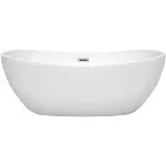 Wyndham Collection Rebecca 60 Inch Freestanding Bathtub in White WCOBT