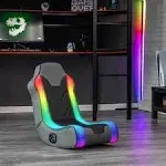 x Rocker Cosmos RGB 2.0 LED Gaming Floor Rocker, Black