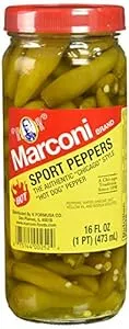 Marconi - The Authentic Chicago Style Hot Sport Peppers, 16 Fl Oz- (Pack of 3)