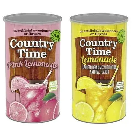 Country Time Lemonade Mix Variety Pack - By Obanic - 2 Pack, 82.5 oz