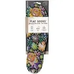 FLAT SOCKS Floral Embroidery No Show Socks